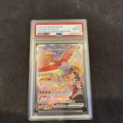 Pokemon 2025 Destined Rivals Special Illustration Rare ETHAN'S HO-OH #230 PSA 8 - Image 2