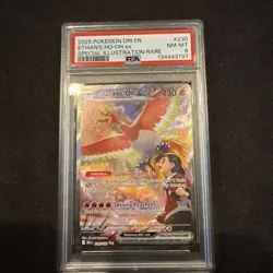 Pokemon 2025 Destined Rivals Special Illustration Rare ETHAN'S HO-OH #230 PSA 8 - Image 4