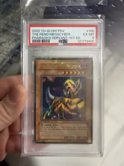 2002 Yu-Gi-Oh The Fiend Megacyber PSV 1st Edition Ultra Rare PSA 6 - Image 1