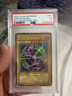 YUGIOH! Dark Magician 2002 Collector's Tin BPT-001 - PSA 4 - Image 1