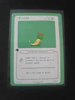 1st Edition Pokederp Pillar - Caterpie 16/25 First Print Custom Derpy Card - Image 1