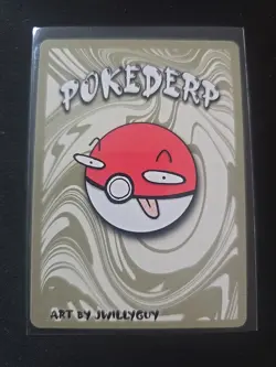 1st Edition Pokederp Pillar - Caterpie 16/25 First Print Custom Derpy Card - Image 2