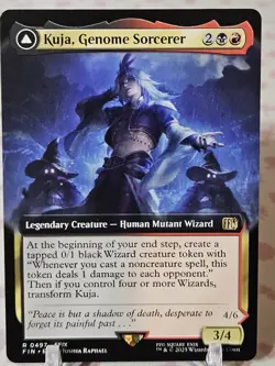 497 Kuja, Genome Sorcerer (Extended Art) Final Fantasy NM Card MTG Rare FIN FFIX - Image 1
