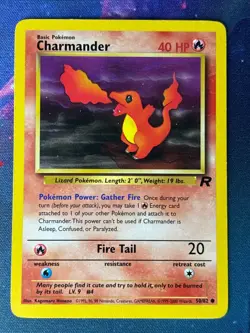 Charmander - 50/82 - Team Rocket - Common - Vintage Pokemon Card - Image 1
