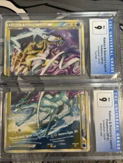 RAIKOU & SUICUNE LEGEND 92 93/95 CGC 9 HG & SS UNLEASHED POKEMON CARD ENGLISH - Image 1