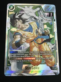 Dragon Ball Card Son Goku SR* Alternate Art Collectible Card SB02-038 - Image 1