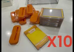 Pokemon TCG - Ultra Pro Magnetic Card Protector Case Orange Display Stand X10 - Image 1