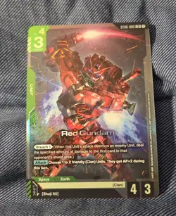 Red Gundam LR ST06-005 Gundam Trading Card Game English NM - Image 1