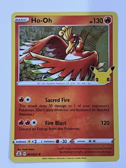 Ho-Oh 001/025 NM Holo Celebrations Near Mint Foil Pokemon TCG Set Card 1/25 - Image 1