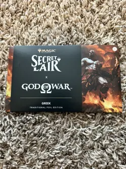 🔥 MTG Secret Lair Playstation Foil God of War: Greek 🔥 In hand - Image 1