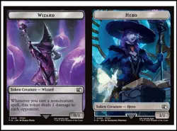 MTG - Hero (0006) / Wizard (0015) Double-Sided Token - Final Fantasy - Image 1