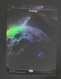 MTG 1x Swamp UNF Unfinity FOIL 242 Orbital Planetary Space-ic Land - Image 1