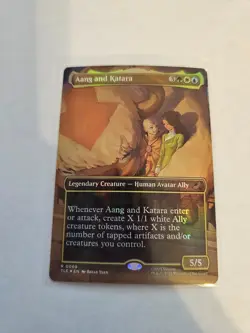 Aang and Katara Borderless FOIL MTG Avatar: TLA Eternal-Legal Nm/M - Image 1