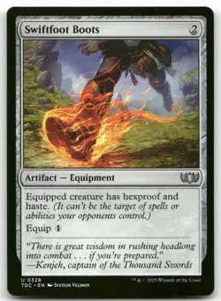 X4 Swiftfoot Boots #328 MTG Tarkir Dragonstorm TDC NM X4 - Image 1
