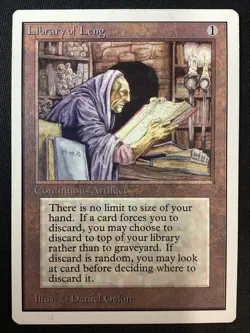 MTG Unlimited Edition Library of Leng Artifact HP - Image 1