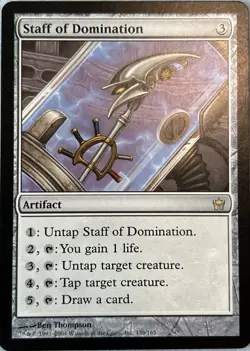 Staff of Domination Fifth Dawn 156/165 Rare MTG Magic The Gathering LP - Image 1