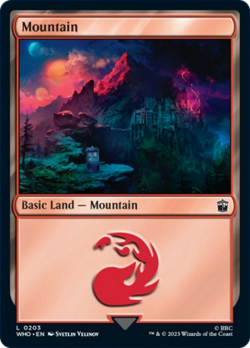 Mountain (203) [Doctor Who] Magic MTG - Image 1