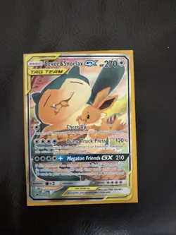 Pokemon TCG Eevee & Snorlax GX SM169 MP/HP Tag Team Promo - Image 1