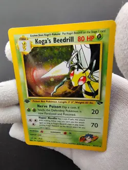 Pokemon Gym Challenge - Koga's Beedrill 9/132 - First Edition - Holo - LP+/NM - Image 2