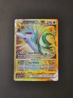 Pokemon Serperior Vstar Gold Secret Rare Silver Tempest Full Art 210/195 NM - Image 1