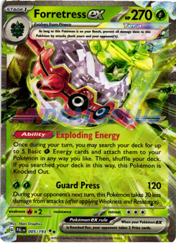 NM Pokemon Paldea Evolved Forretress EX Double Rare 005 #005/193 - Image 1