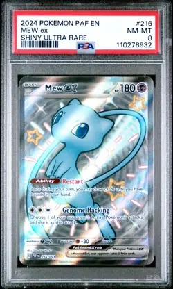 2024 POKEMON PAF EN-PALDEAN FATES #216 MEW ex SHINY ULTRA RARE - Image 1