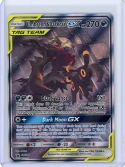 Pokemon TCG Umbreon & Darkrai GX SM241 Holo Team Promo MP- LP - Image 1