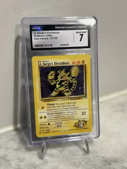 Pokemon TCG Lt. Surge's Electabuzz Gym Heroes CGC 7 - Image 1