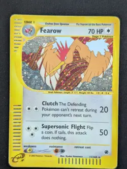 Pokemon TCG Fearow Expedition Base Set Holo Rare Card 11/165 LP - Image 1