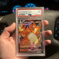 PSA 9 Charizard VMAX 2020 020/189 Full Art Darkness Ablaze Pokemon Card - Image 1