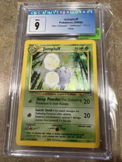 CGC 9 MINT Jumpluff SWIRL 2000 Neo Genesis 7/111 Holo Pokemon Card psa - Image 1