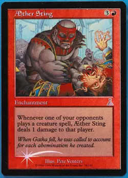 Aether Sting FOIL Urza's Destiny HEAVILY PLD Red Uncommon CARD (480345) ABUGames - Image 1