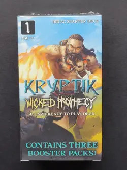Kryptik TCG Decks: Wicked Prophesy Set. 50 Card Deck + 3 Booster Packs Each! - Image 3