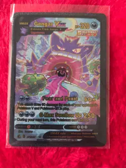 Pokemon Gengar VMAX BLACK Foil Fan Art Collector Card - 320 HP - 271/264 - Image 1