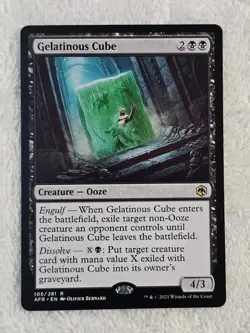 MTG Gelatinous Cube #105 Adventures in the Forgotten Realms Card Rare NM - Image 1