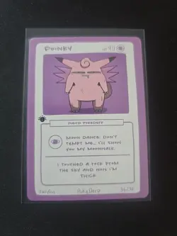 1st Edition Pokederp Set 2 Poinky Fan Art Custom Derpy Card - Image 1