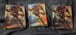 Justice Gundam GD01-066 LR x3 Newtype Rising Gundam Card Game NM - Image 1
