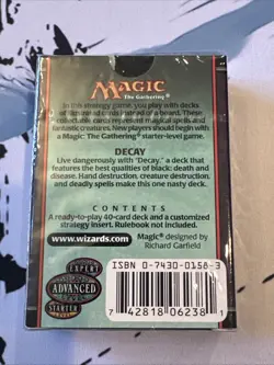 Magic the Gathering Decay 7th Edition Theme Deck Advanced Level, New Sealed MTG - Image 2