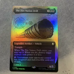 MTG Magic The Gathering Avatar The Fire Nation Drill Showcase FOIL full art - Image 1