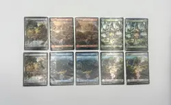 Chocobo Track Land Foil Final Fantasy Lot X 10 - Island, Plains, Forest, Swamp - Image 1
