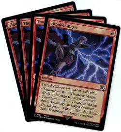 x4 Thunder Magic - Foil - 0165 - Final Fantasy - MTG - NM/M - Image 1