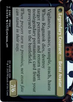 Fang, Fearless l'Cie FOIL BORDERLESS Final Fantasy Magic MTG NM - Image 2