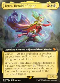Terra, Herald of Hope (Extended Art) Regular Final Fantasy Non Foil MTG 0186 - Image 2