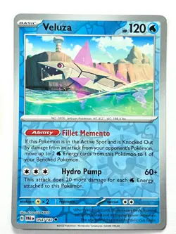 Veluza 054/182 Reverse Holo Uncommon Paradox Rift Pokemon - Pack Fresh Near Mint - Image 1