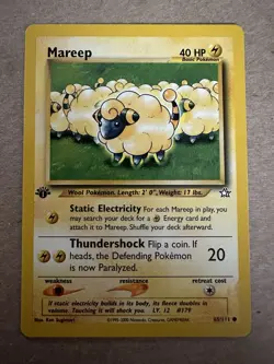 Pokemon Neo Genesis 1st Edition Mareep 65/111 - Image 1