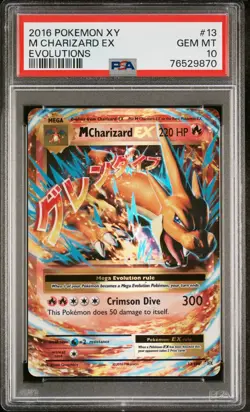PSA 10 🔥 Pokemon XY Evolutions M Charizard EX #13/108 2016 FAST SHIPPING - Image 1