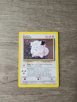 Pokemon TCG Clefairy Holo Rare Unlimited #5/102 Base Set - Image 1