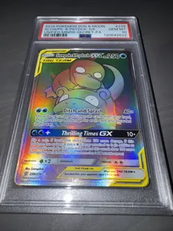 Pokemon TCG Slowpoke & Psyduck GX Unified Minds Secret 239/236 Full Art PSA 10 - Image 1