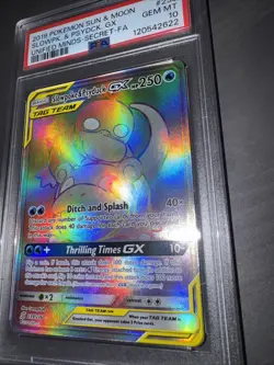 Pokemon TCG Slowpoke & Psyduck GX Unified Minds Secret 239/236 Full Art PSA 10 - Image 3