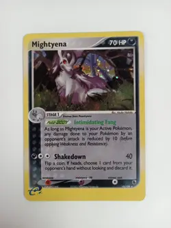 2003 POKEMON EX RUBY & SAPPHIRE MIGHTYENA 10/109 HOLO RARE LP - Image 2